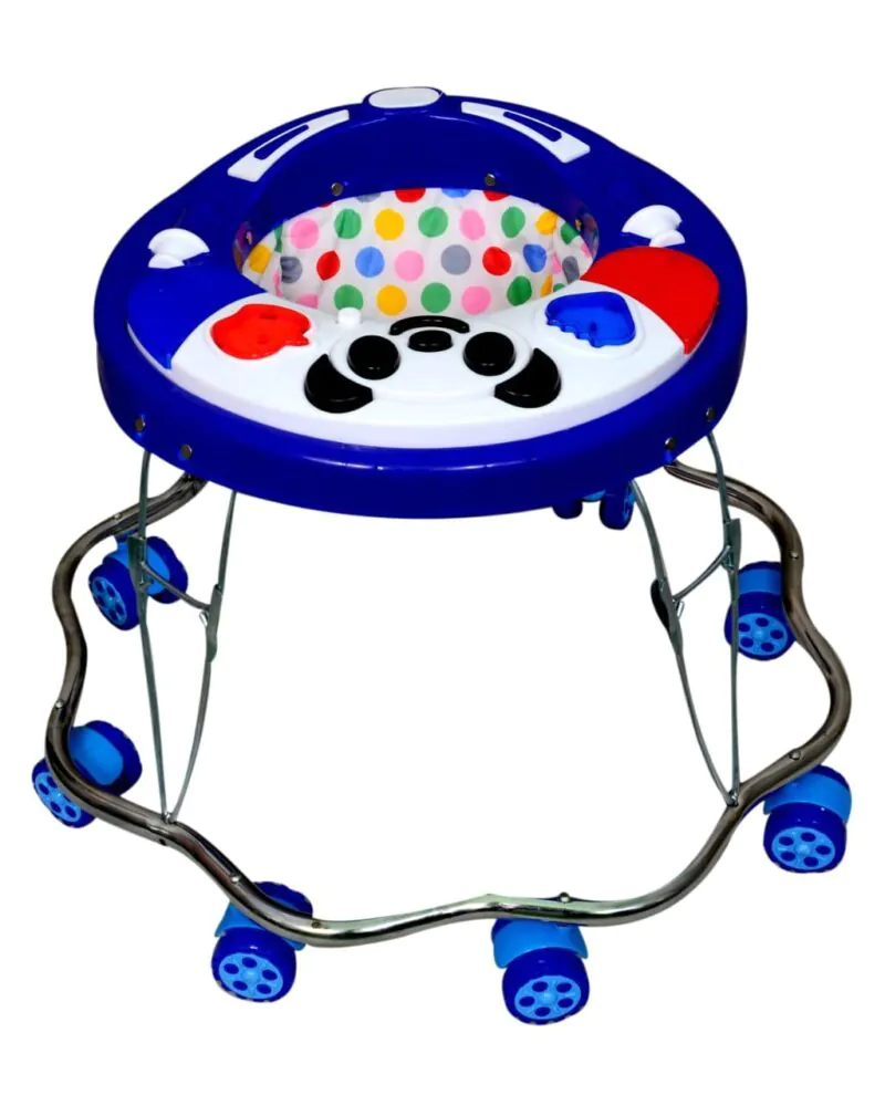 panda zig zag chrome finish baby walker