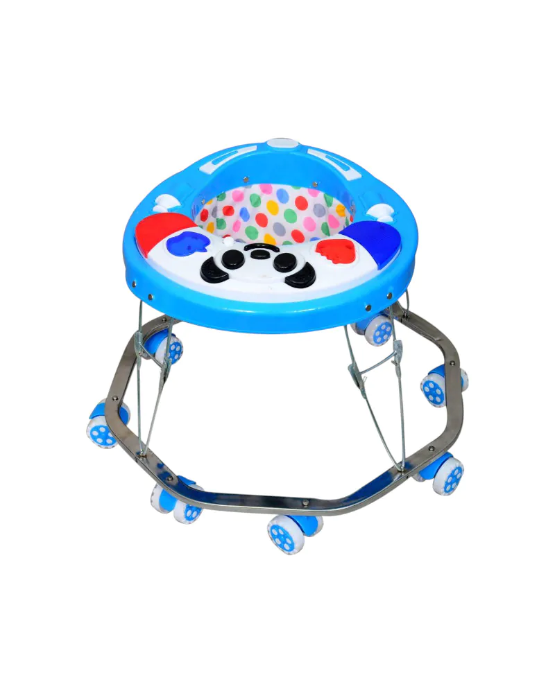 Panda 8 Bend baby walker with tablet tray and chrome frame