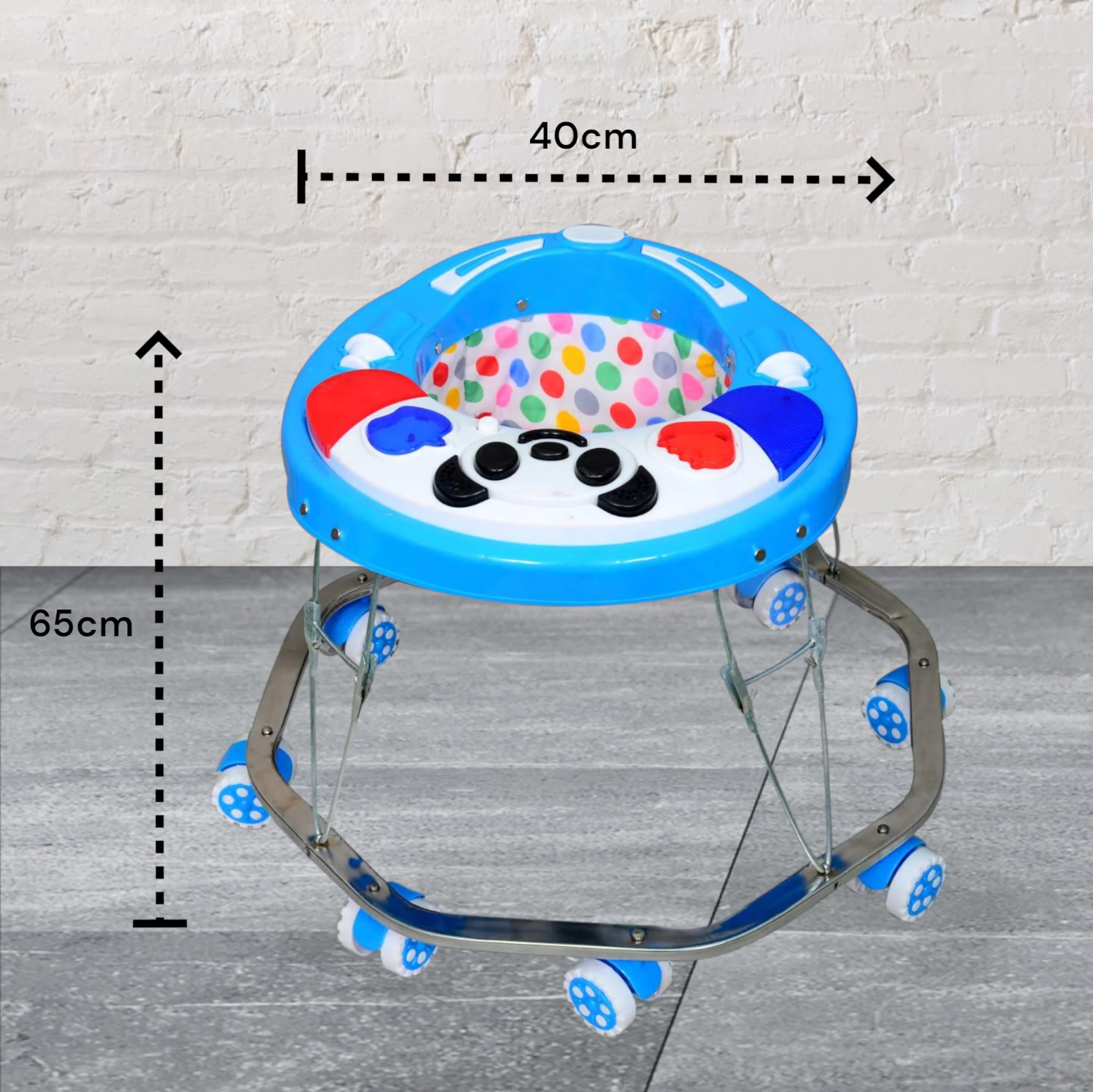 dimension image of baby walker panda 8 bend tablet chrome