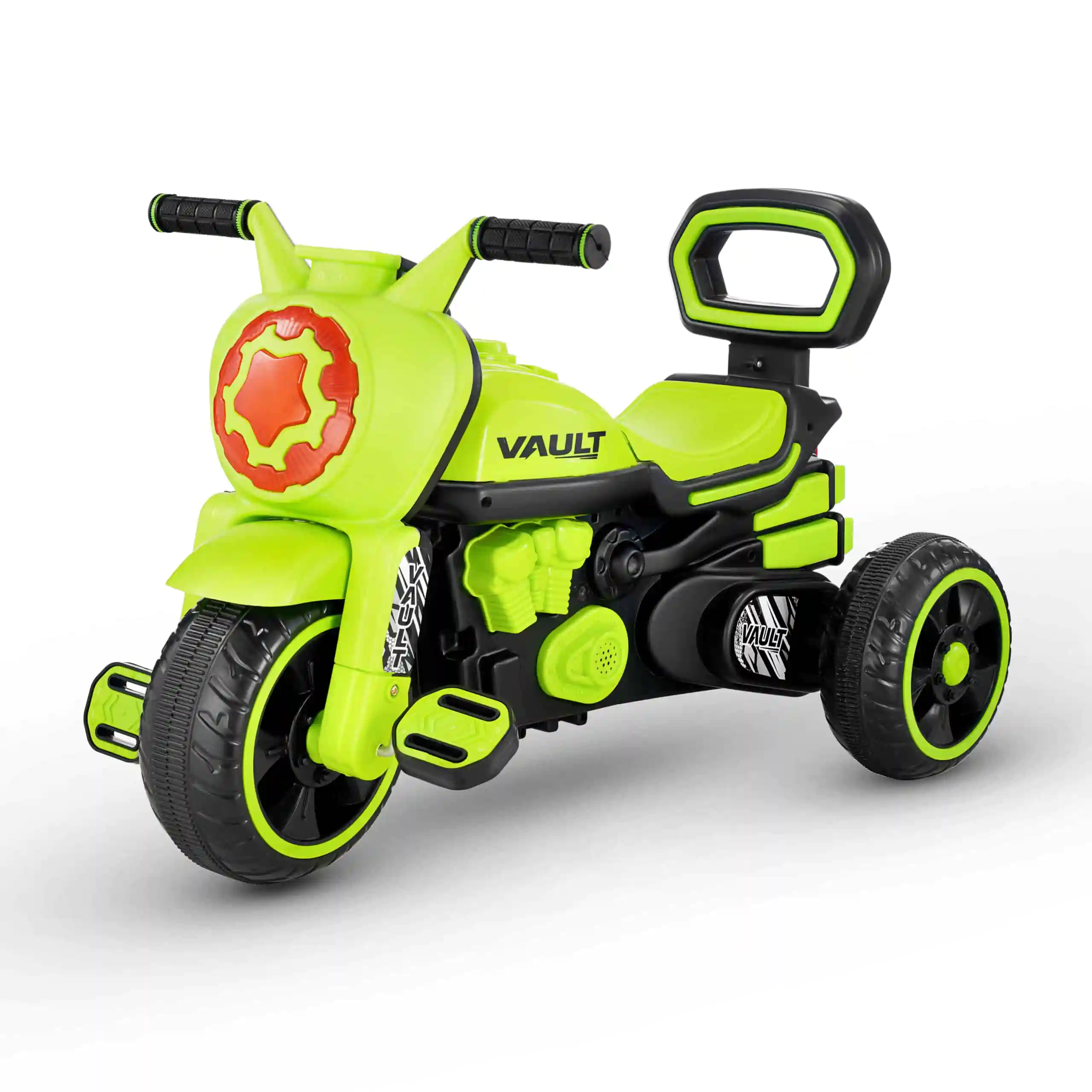 Vault green and black kids ride-on tricycle by Nonie Berzer stylish push pedal bike for toddlers with durable wheels and comfortable seat