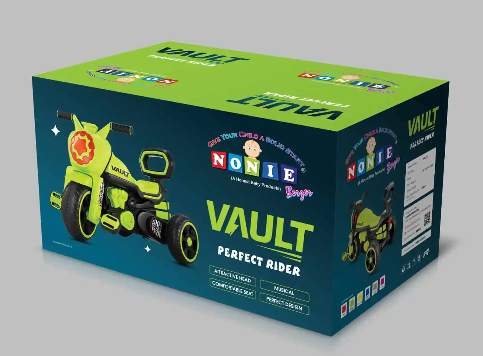 Vault Baby Rider Tricycle for Ages 3+ Years Musical Bike - Image 3